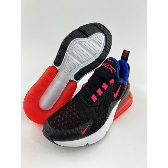 Nike Air Max 270 Black Bright Crimson Women's Size 5 Sneakers Shoes DZ4407-600 - Picture 3 of 10